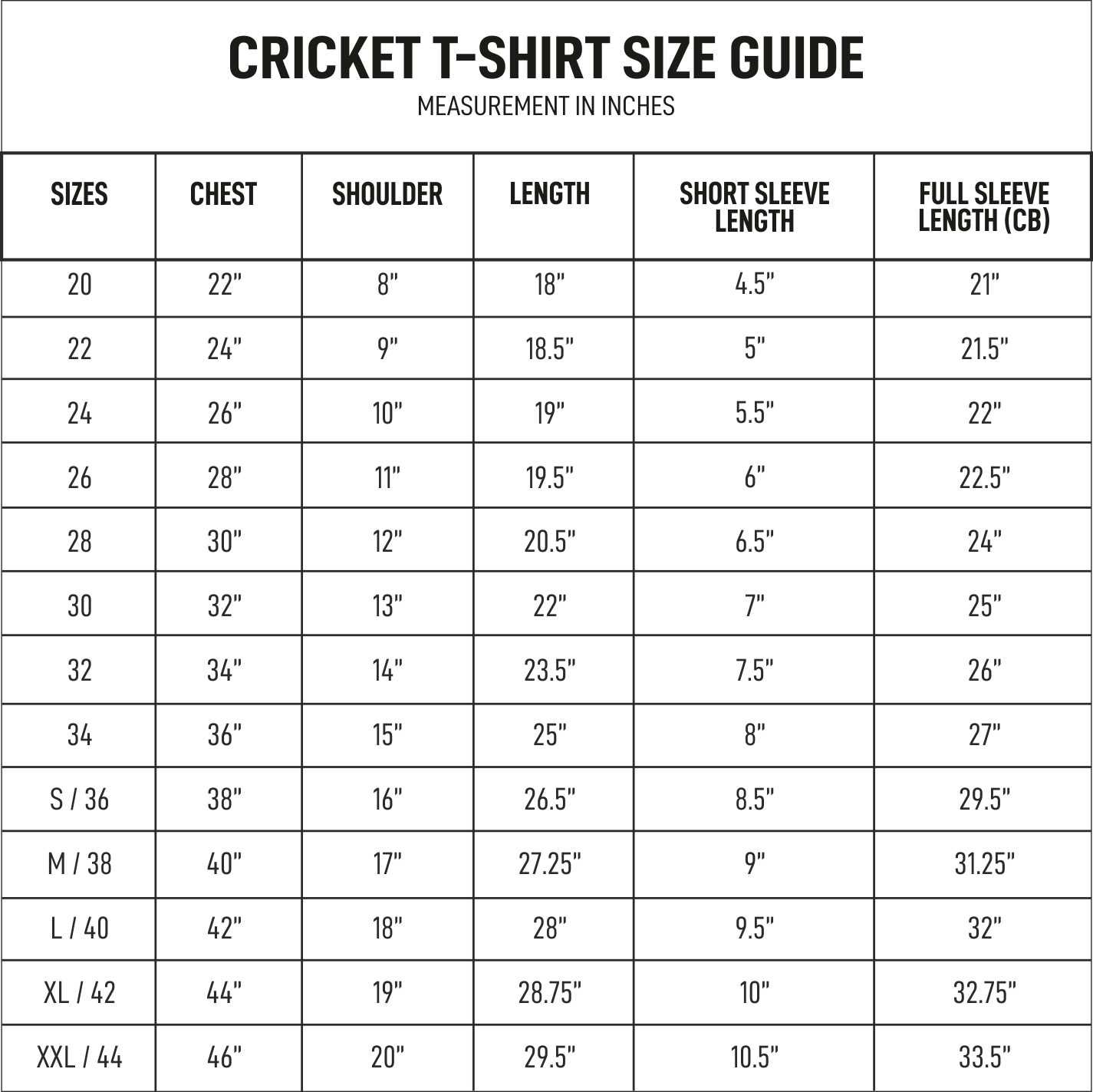 Size Guide